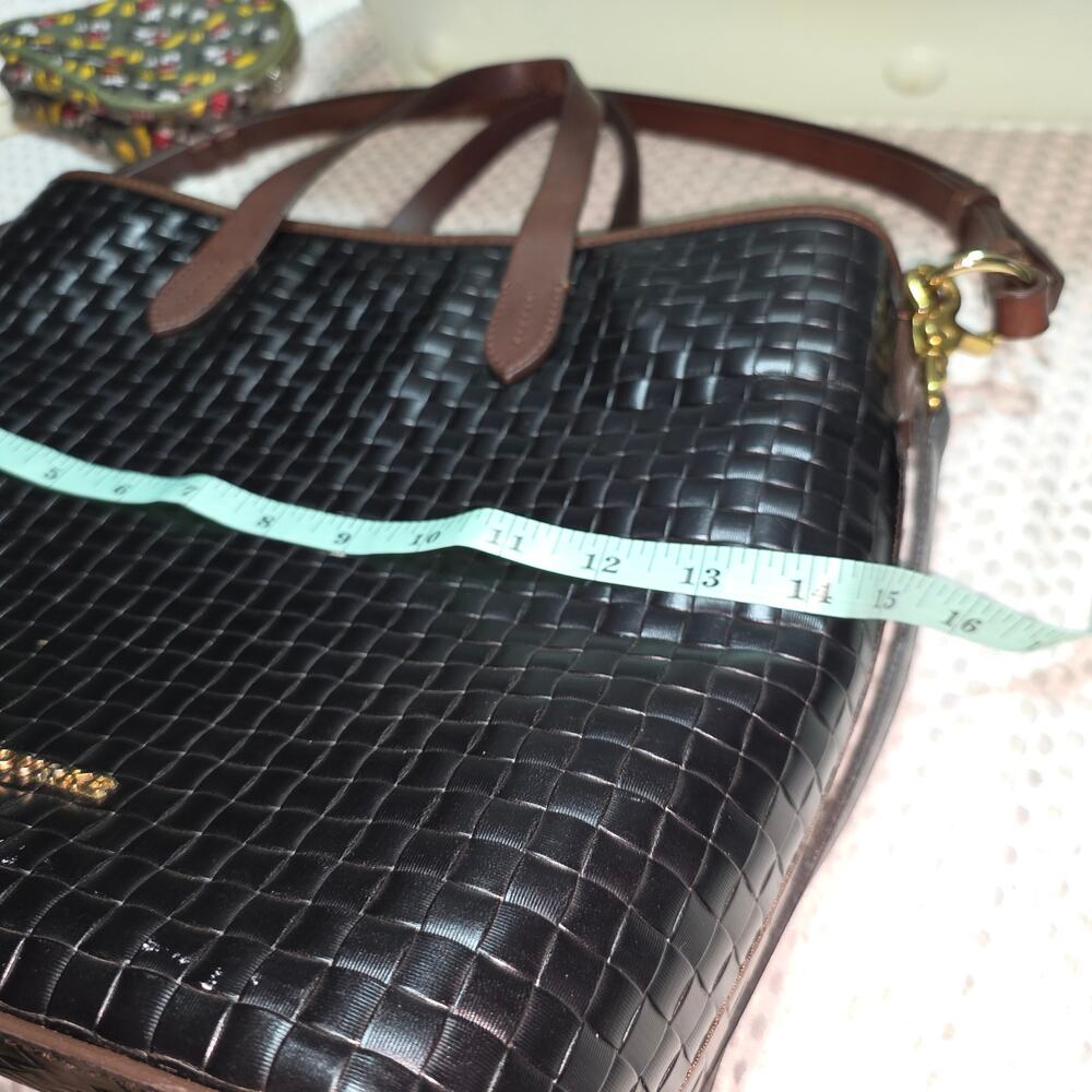 DOONEY& BOURKE BLACK LILLIAN WOVEN SHOULDER BAG WITH MATCHING WALLET - Picture 11 of 11
